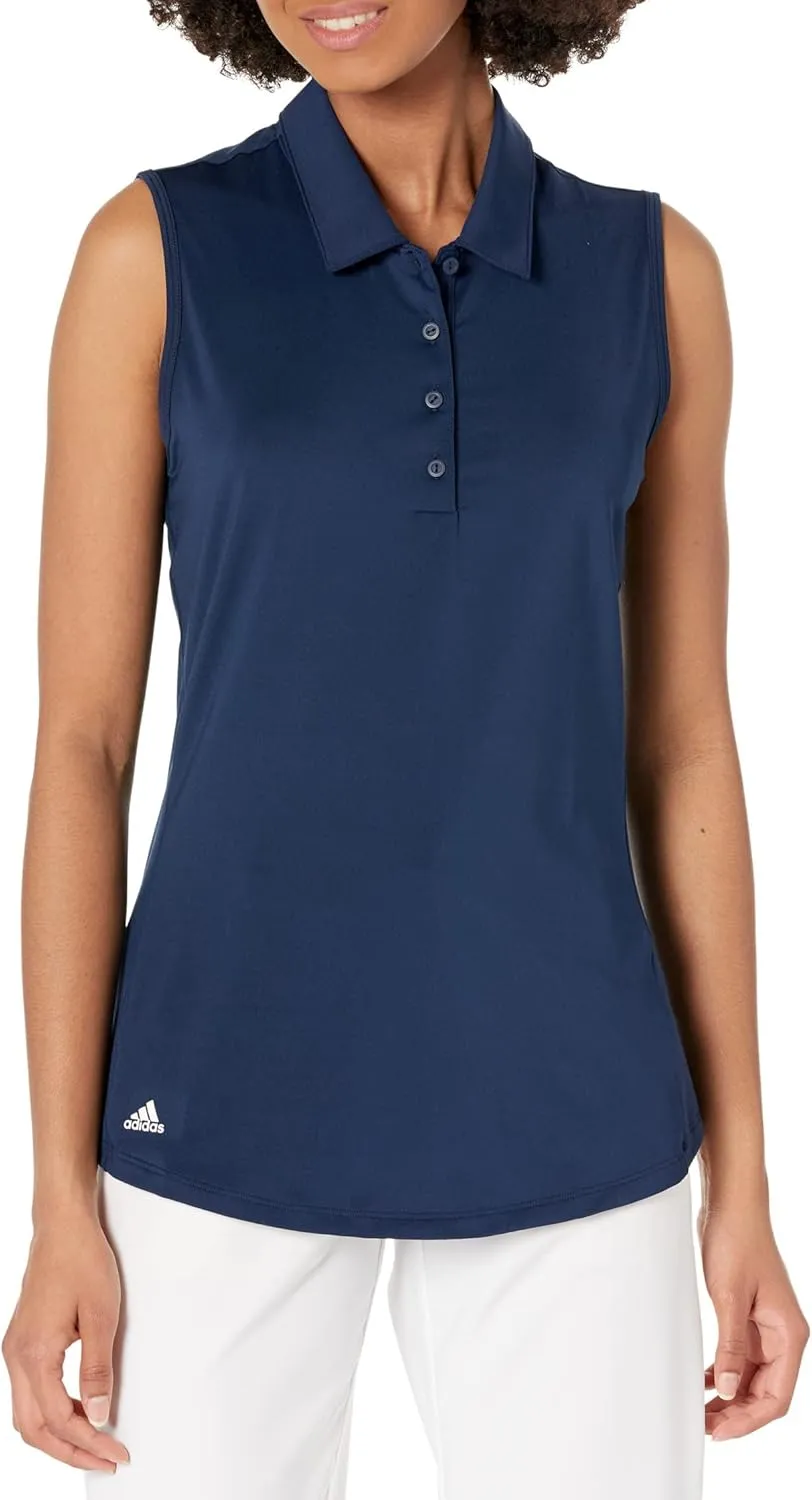 adidas Women's Ultimate365 Solid Sleeveless Golf Polo Shirt