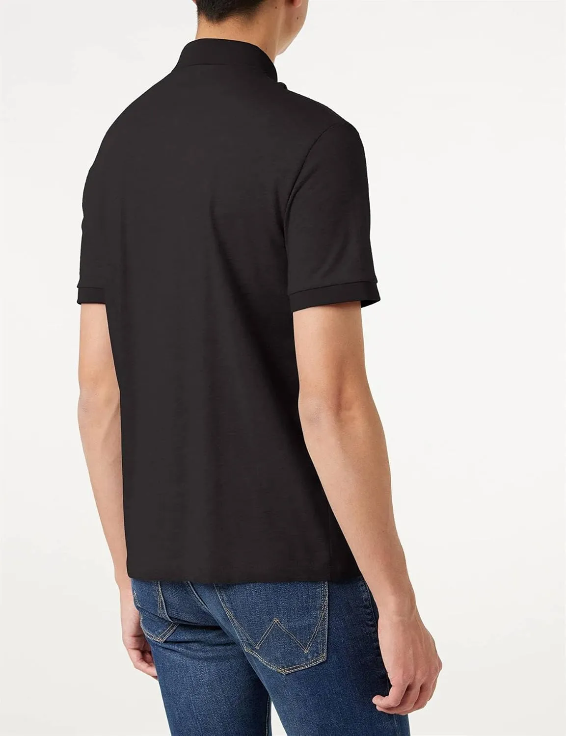 Armani Exchange Men's Short Sleeve Contrast Logo Jersey Polo