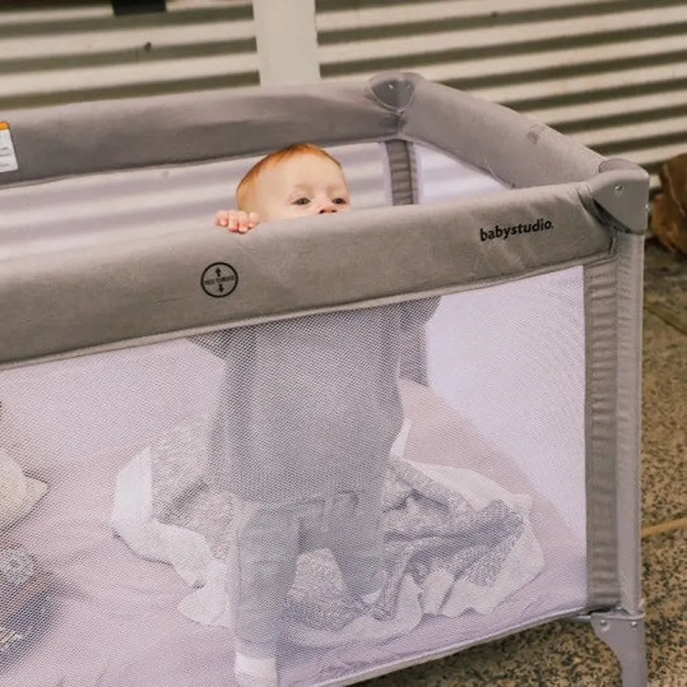 Baby Studio Standard Portacot Grey