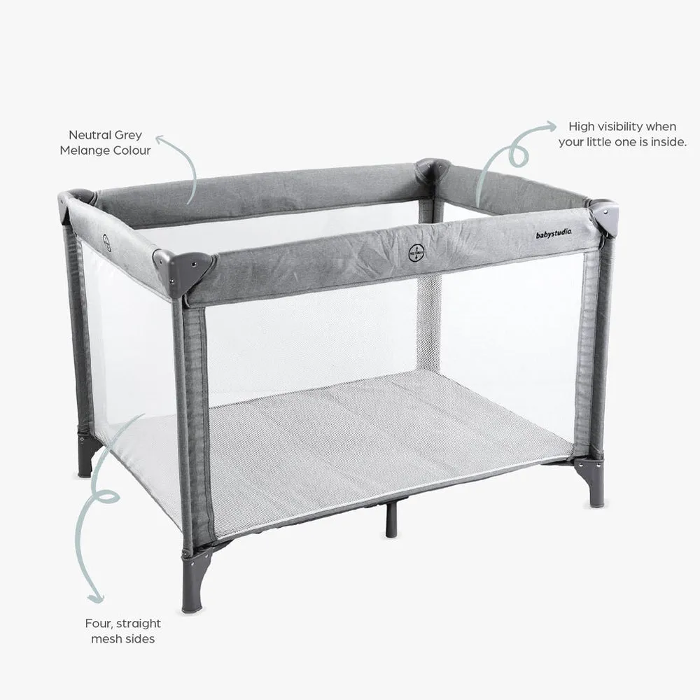 Baby Studio Standard Portacot Grey