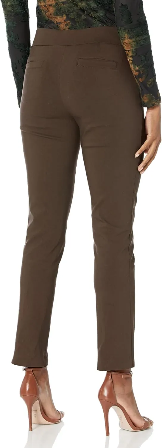 Briggs New York Women's Super Stretch Millennium Welt Pocket Pull on Career Pant (Average & Short & Tall Length)