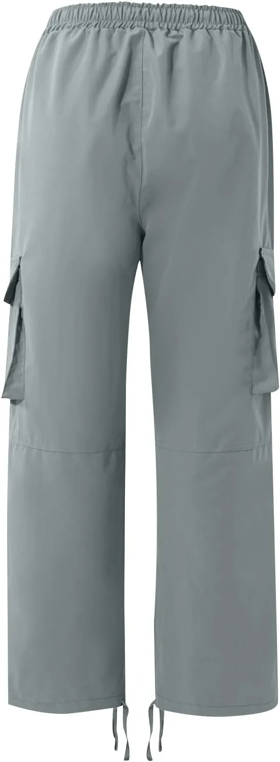 Cargo Work Pants for Men Elastic Waist Hiking Pants Plus Size Athletic Joggers with Multi Pockets Outdoor Tactical Pant