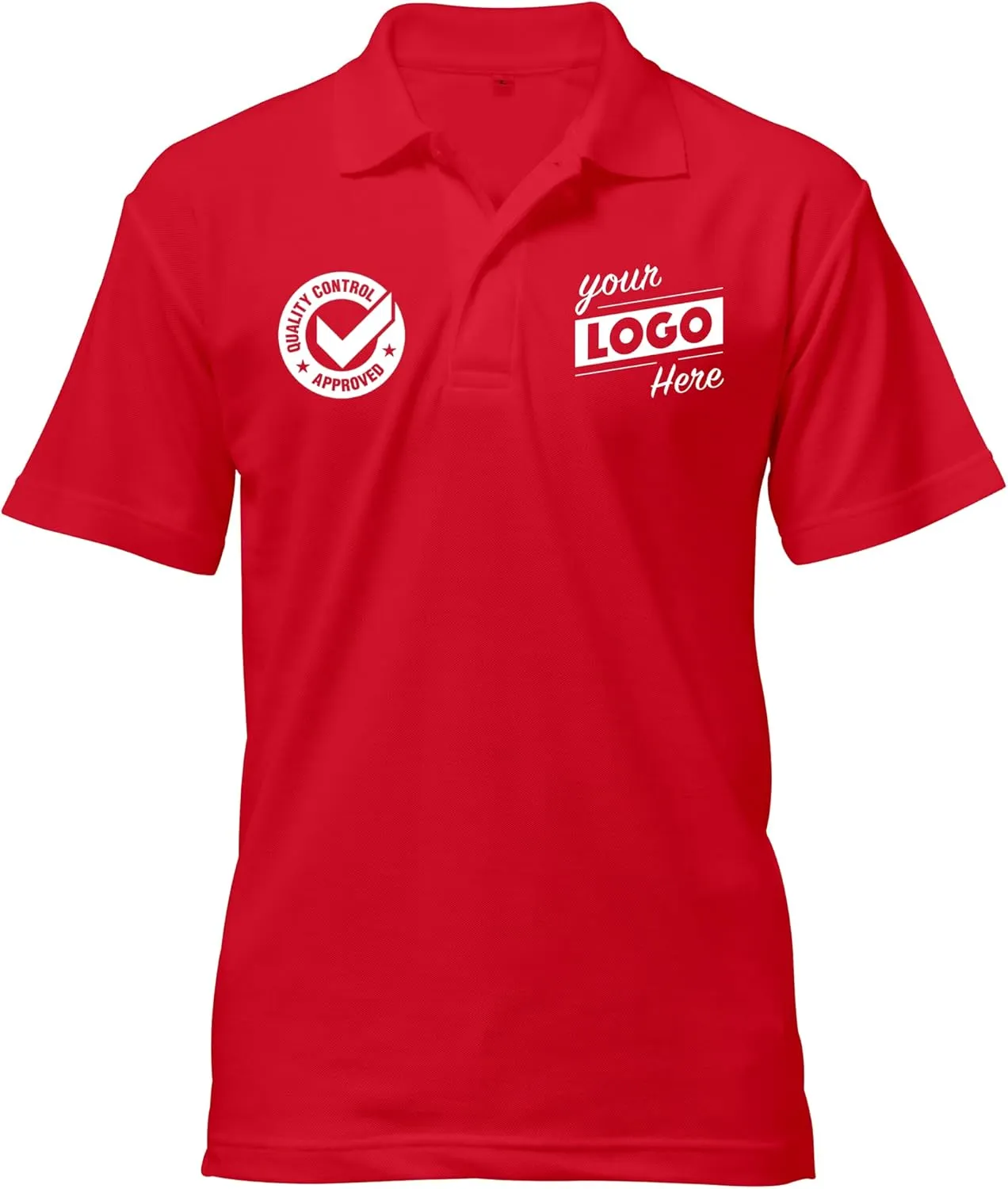 Embroidered Logo | Custom Personalized Polo Shirt for Men & Women, Short Sleeve Sports Golf Tennis T-Shirt