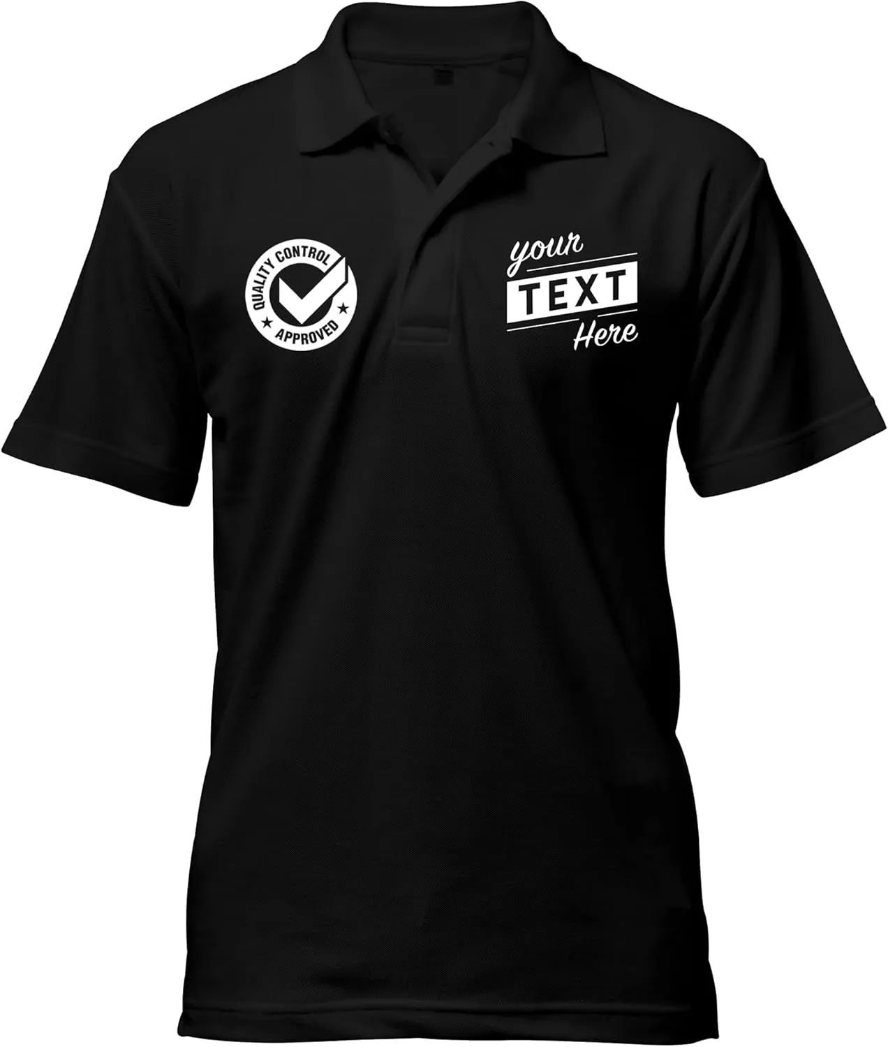 Embroidered Text | Custom Personalized Polo Shirt for Men & Women, Short Sleeve Sports Golf Tennis T-Shirt
