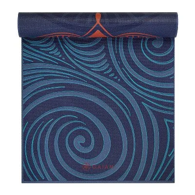 Gaiam Premium Reversible Yoga Mat - Teal Mandala Mantra (6mm)