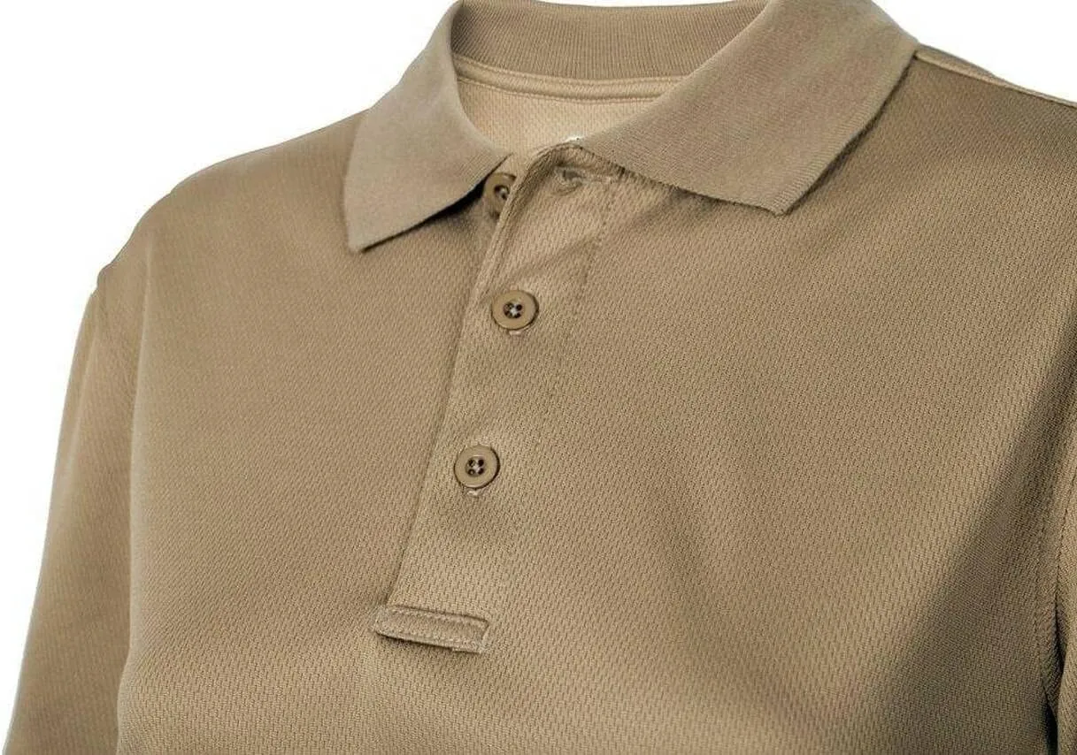 LAPG Women's Recon Jersey Short Sleeve Polo Shirt, Anti-Wrinkle Moisture Wicking Tactical Polo Shirt for Women