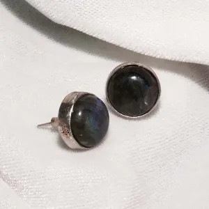 Natural Labradorite Stud Earrings