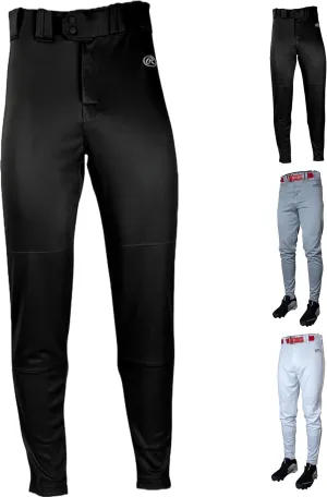 Rawlings Men's Launch Series Baseball Pant | Jogger Fit | Adult Sizes | Solid & Piped Options
