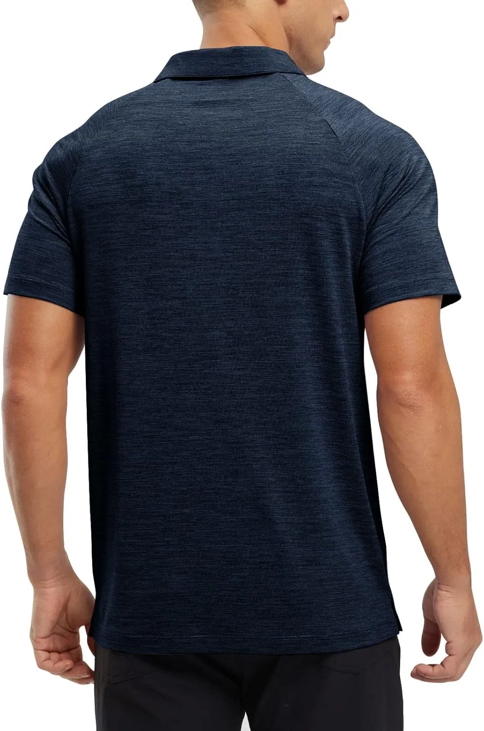 TBMPOY Men's Polo Shirts Short Sleeves with Pocket Lightweight Quick Dry Outdoor Casual Work Golf Sports Shirt