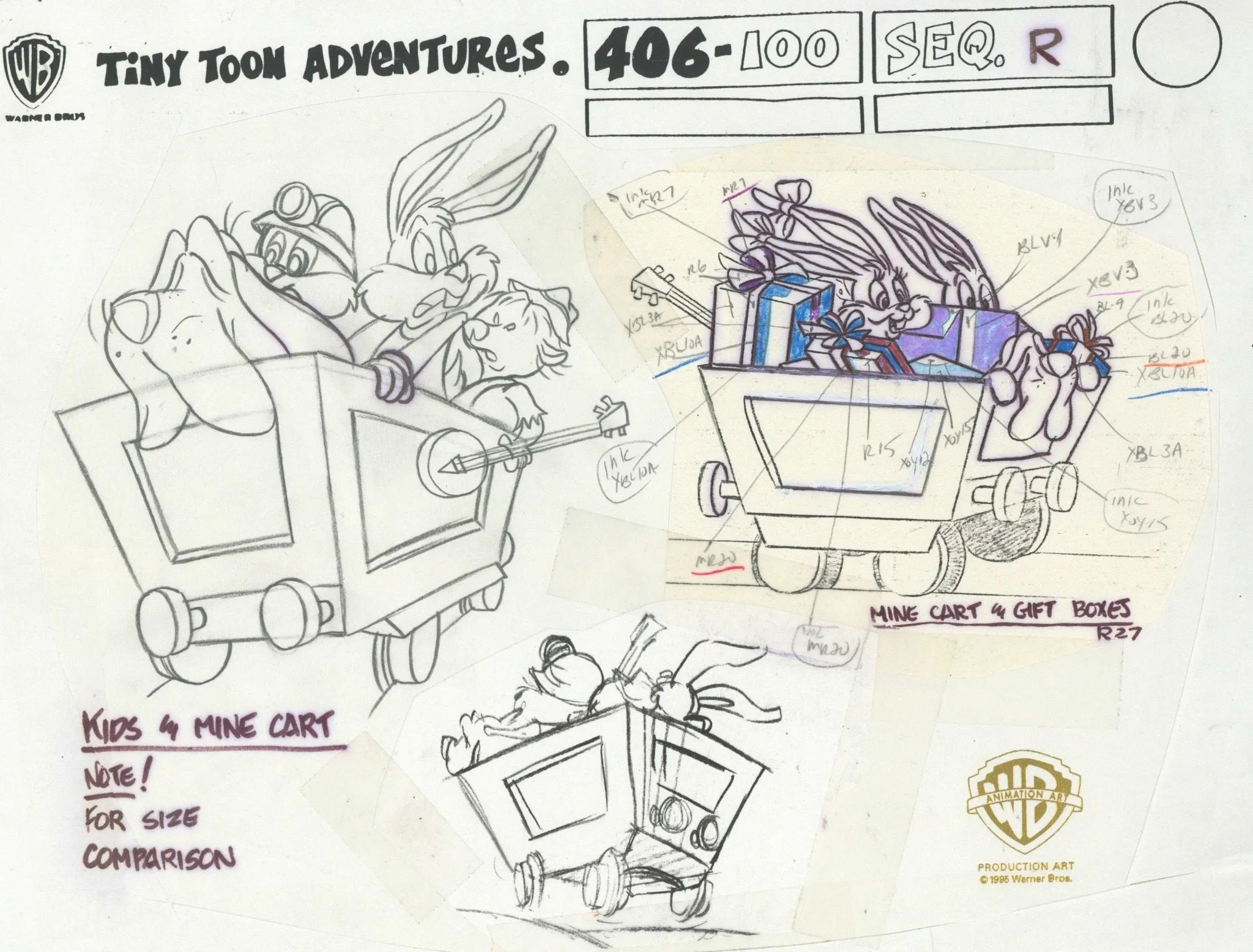 Tiny Toons Color Call Out Set: Babs and Buster Bunny