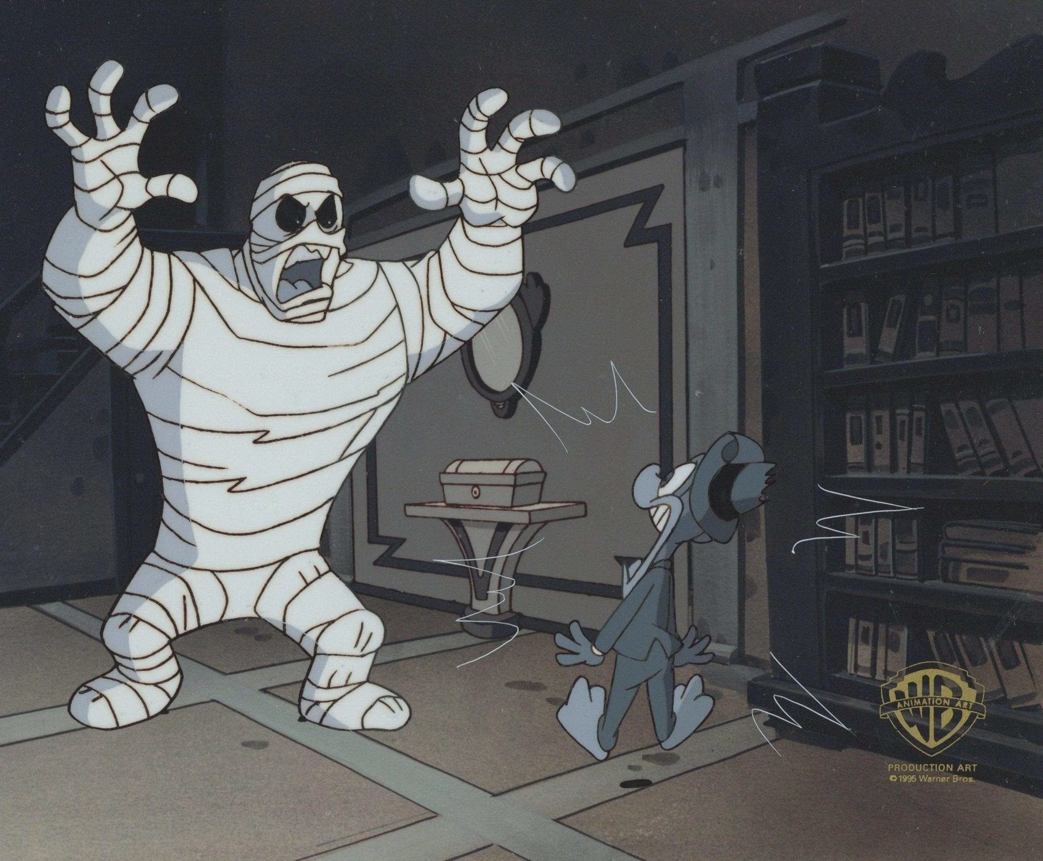 Tiny Toons Original Production Cel: Plucky Duck and Mummy