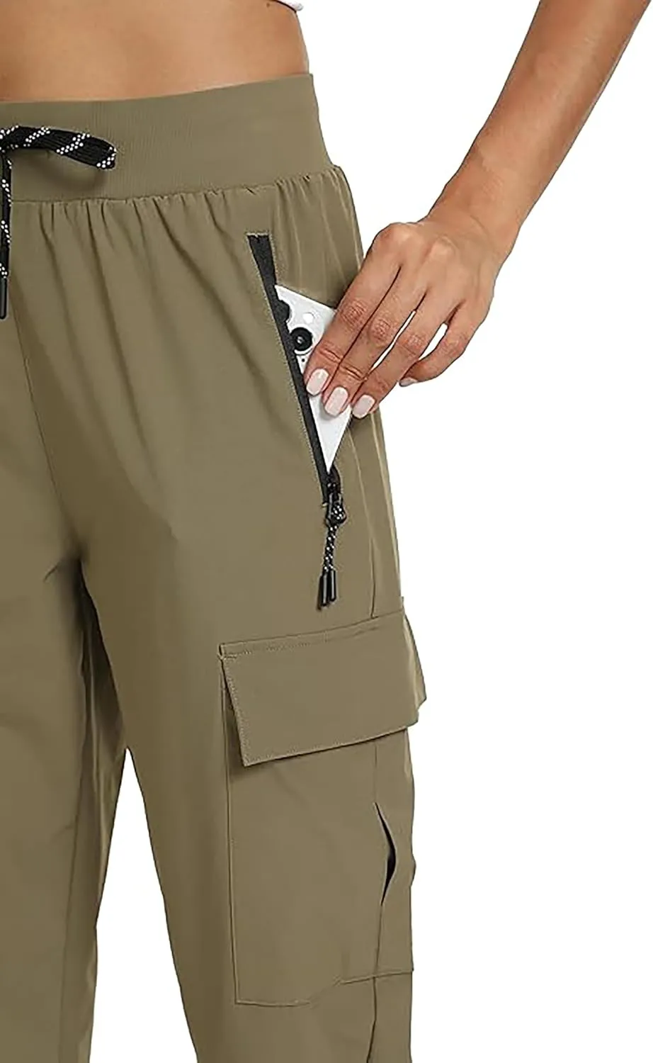 Womens Cargo Pants with Pockets-Lightweight Quick Dry Water Resistant Hiking Pants for Travel Casual Athletic and Outdoor